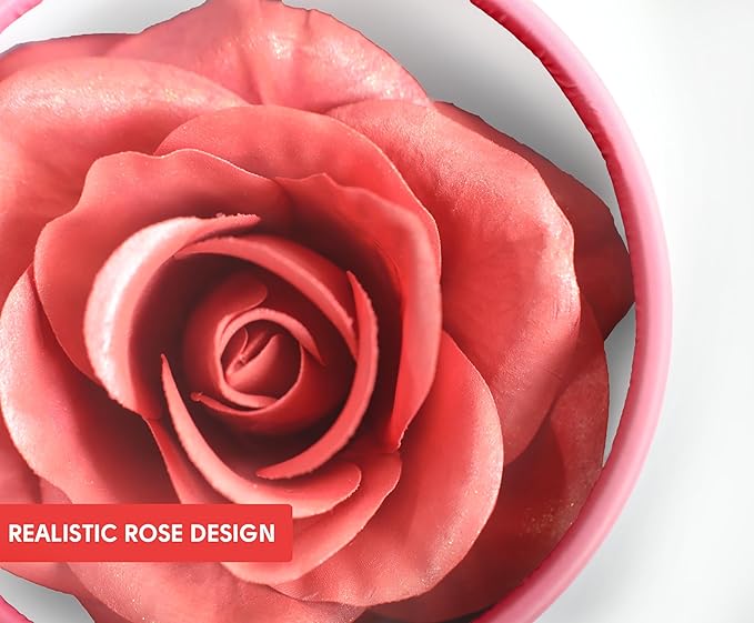 3D petal rose makeup blush gift highlighter Rare beauty blush rubor forma de rosa real rose flower red blush (Pink)