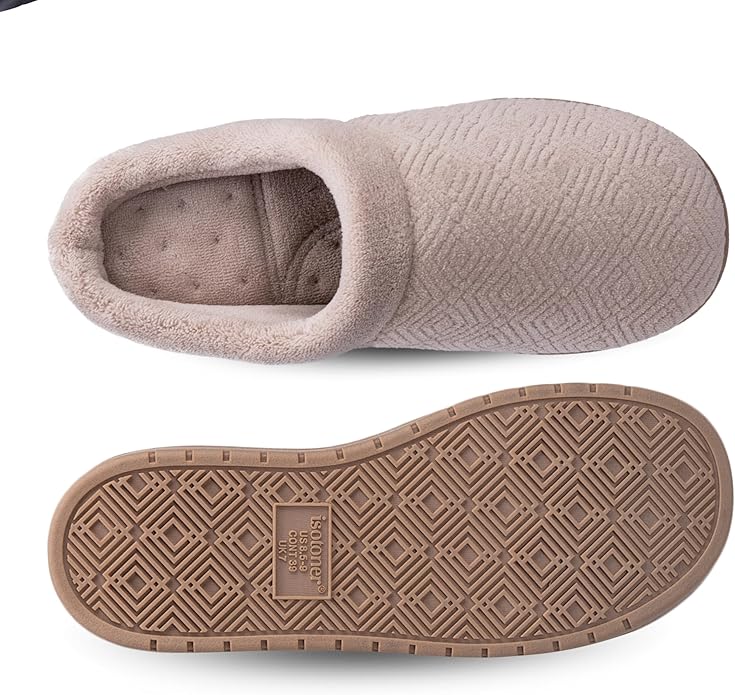 isotoner Women's Diamond Microterry Gemma Clog Slipper