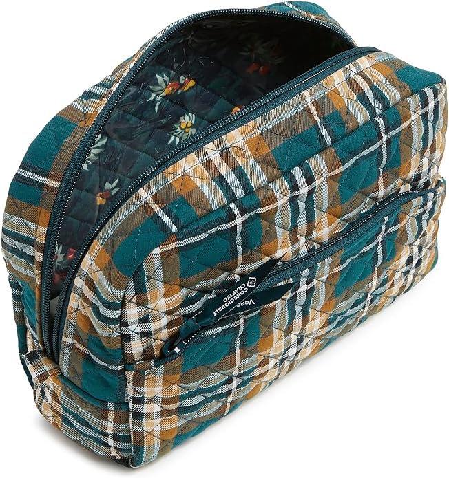 Vera Bradley Women's Cotton Large Cosmetic Makeup Organizer Bag