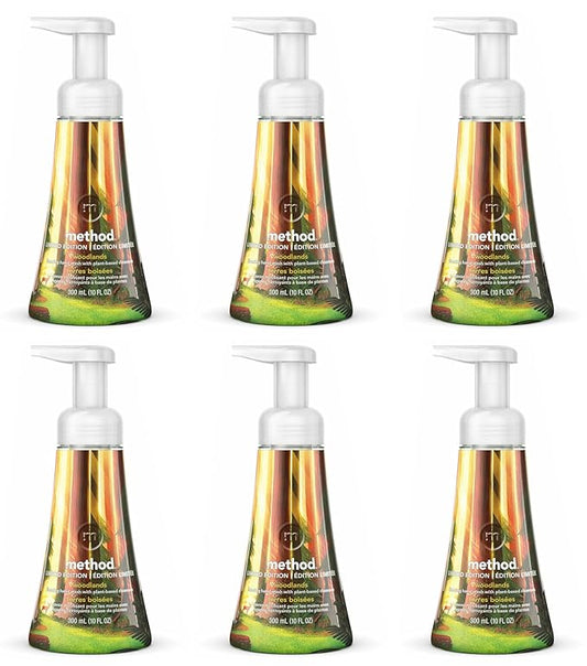 Set of 6 Limited Edition Handsoap - Green Cleaning - Cruelty-Free- Biodegradable formula made with plant-based cleansers + without parabens or phthalates (6, Foaming Woodlands)