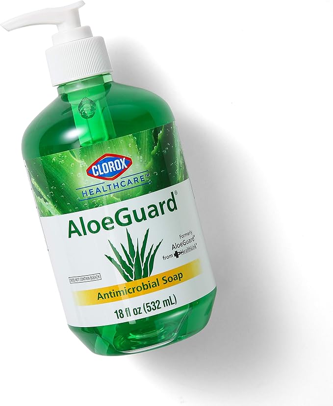 Clorox Healthcare AloeGuard Antimicrobial Soap 18 Ounce Antimicrobial Hand Soap from for Healthcare Professionals | Hand Soap for Everyday Use with Aloe Vera to Soothe & Moisturize Hands