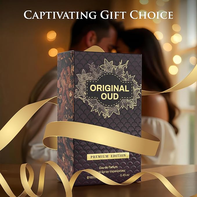 Original OUD Premium Edition for Men - Amber Woody Fragrance - Top Notes of Cardamom & Davana - Base Scents of Ambergris, Vanilla & Patchouli - Cruelty-Free -Elegant 100ml Bottle, Men Parfume