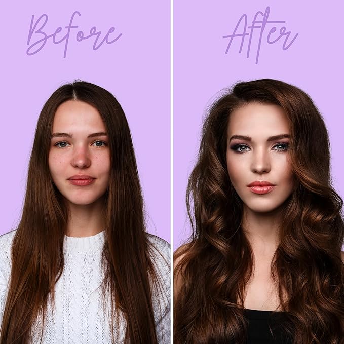 Cortex Beauty Infrared Volumizing Blowout Brush - Blow Dryer, Round Styling Tool for All Hair Types, 2" Barrel with Comb (Purple)