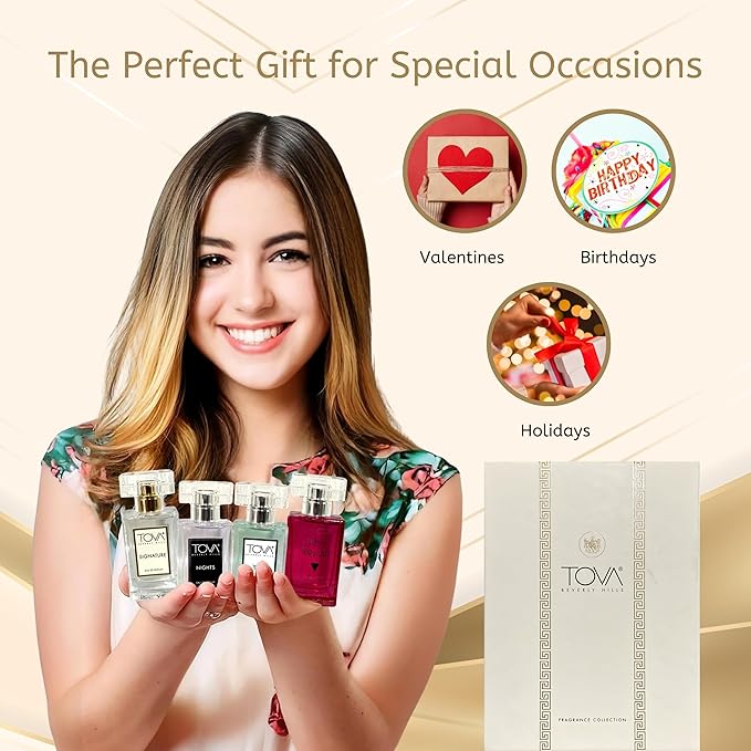 Tova Signature Perfume Fragrance Collection - 4 Piece Perfume Gift Set for Women 1 FL Oz.