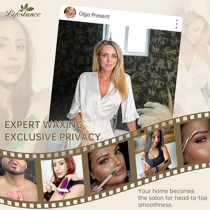 Lifestance Pearl White Waxing Beads, 1lb Unscented Coarse Hair Removal Wax Beans for Face, Eyebrow, Brazilian Bikini, Sensitive Skin at Home for Women and Men