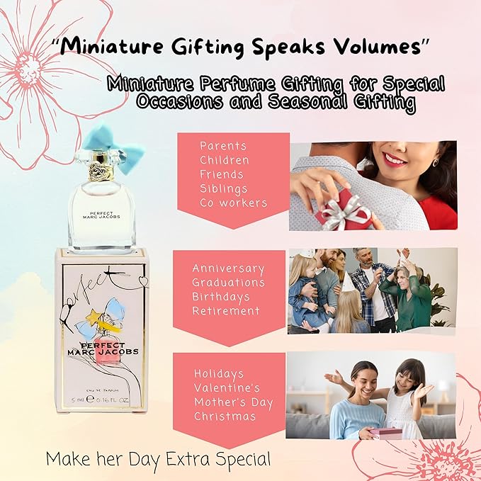 Marc Jacobs Perfect Eau de Parfum for Women Mini Splash, 0.16 Ounce