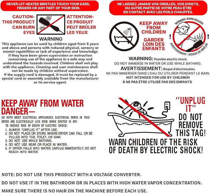 Hair Dryer Brush Blow Dryer in One Upgraded 4 in 1 Hair Dryer and Styler Volumizer with Negative Ion Anti-frizz Ceramic Titanium Barrel Hot Air Brush Hair Straightener Brush