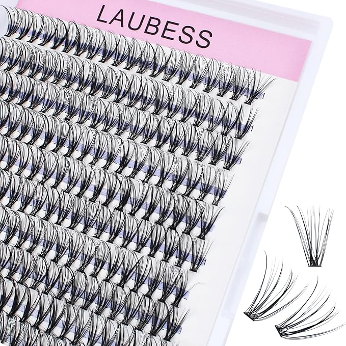 Eyelash Clusters LAUBESS Lash Clusters Individual Lashes Cluster Eyelash Extensions DIY at Home Waterproof Cluster Lashes (20D-0.07D-17)