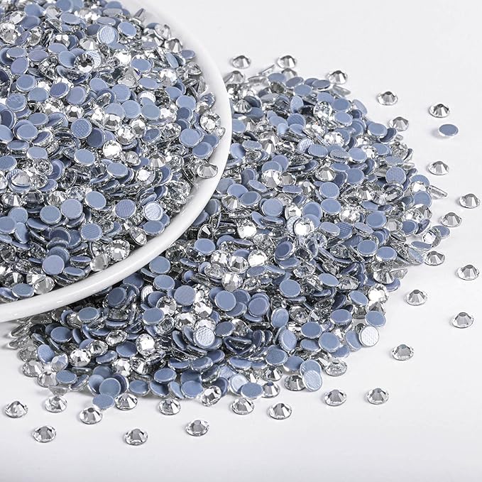 Beadsland Flatback Rhinestones Bulk,14400pcs Crystal Rhinestones for Nails Crafts Clothes DIY Decoration, Crystal, SS16, 3.8-4.0mm