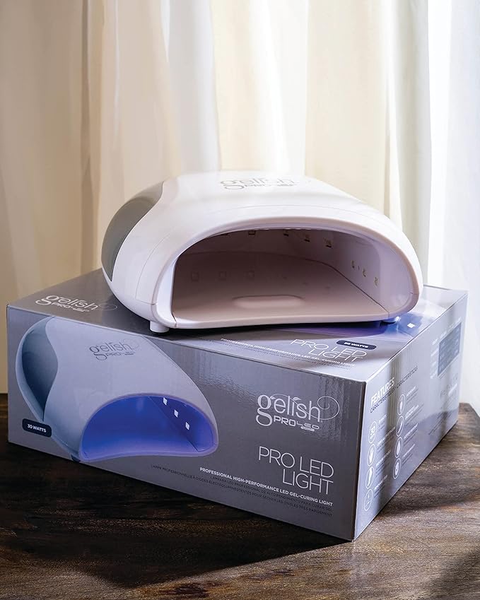 Gelish Pro LED Light – Professional Gel Nail Lamp, Fast Drying Nail Dryer, Compact & Portable UV/LED Light for Home & Salon Use, Pedicure-Friendly, No Bulb Replacement Needed.
