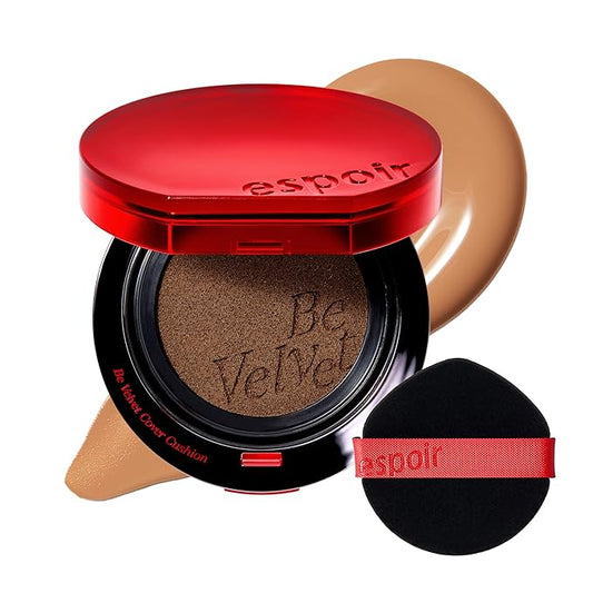 espoir [NEW] Be Velvet Cushion Foundation | Quick and Easy Coverage with Long-lasting Color by Zero Oxidation (#32 Cinnamon, 0.46 Ounce (Pack of 1))