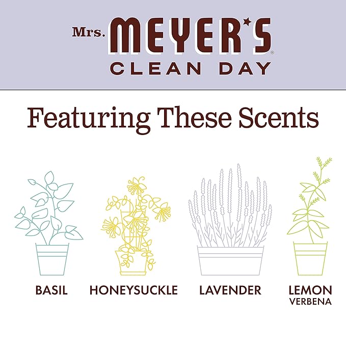MRS. MEYER'S CLEAN DAY Liquid Hand Soap, Lavender Scent, 12.5 Ounce Bottle Each (12.5 Ounce, Pack of 6)