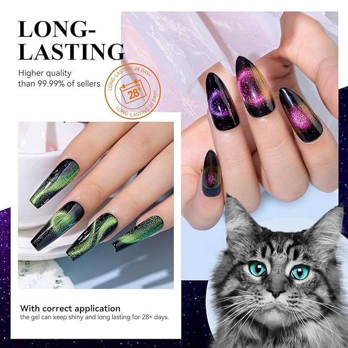 MIZHSE 9D Cat Eye Gel Nail Polish Magnet Nail Tool