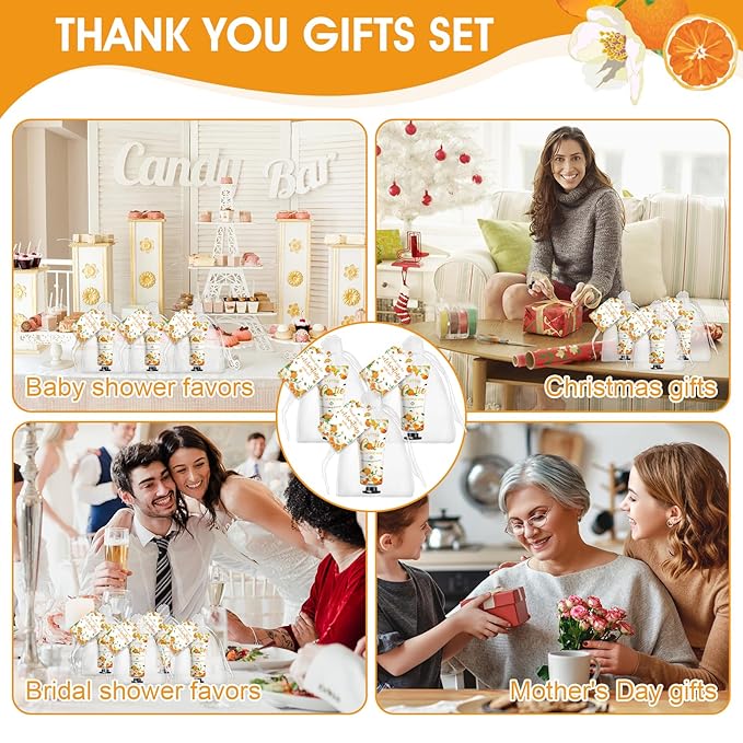 50 Pack Bulk Hand Cream Sets, Appreciation Gifts, Bridal Shower Favors, Wedding Shower Favors and Baby Shower Favors for Guests, Wedding Welcome Bag Stuffers for Guests, Thank You Gifts (Orange)