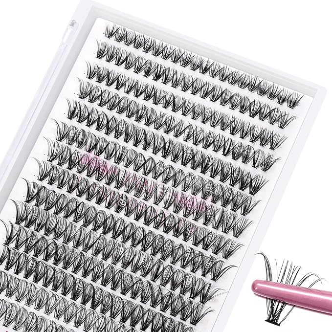 280 Pcs Individual Lashes 30D-C-0.07-16 Cluster Lashes C D Curl Wispy Lashes Bottom Lashes DIY Lashes At Home（30D-C-0.07-16）