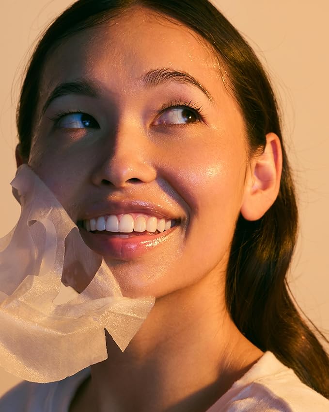 Pacifica Future Youth Time Shift Hydrogel Facial Mask, Multi-Peptide Anti-Aging Sheet Mask for Firming & Plumping, Ultra-Hydrating Serum-Infused Mask for Face & Neck, 100% Vegan