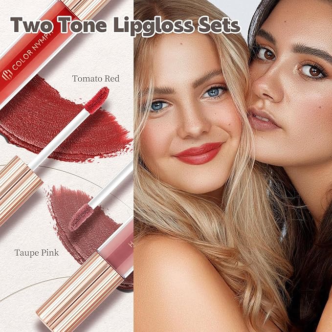 Color Nymph Face Makeup Kits - Special Edition, Makeup Set For Girl's Gift With Lipgloss Liquid Blush Solid Blusher Highlighters Contour Stick and Double-ended Brush For Lady Wife Girls