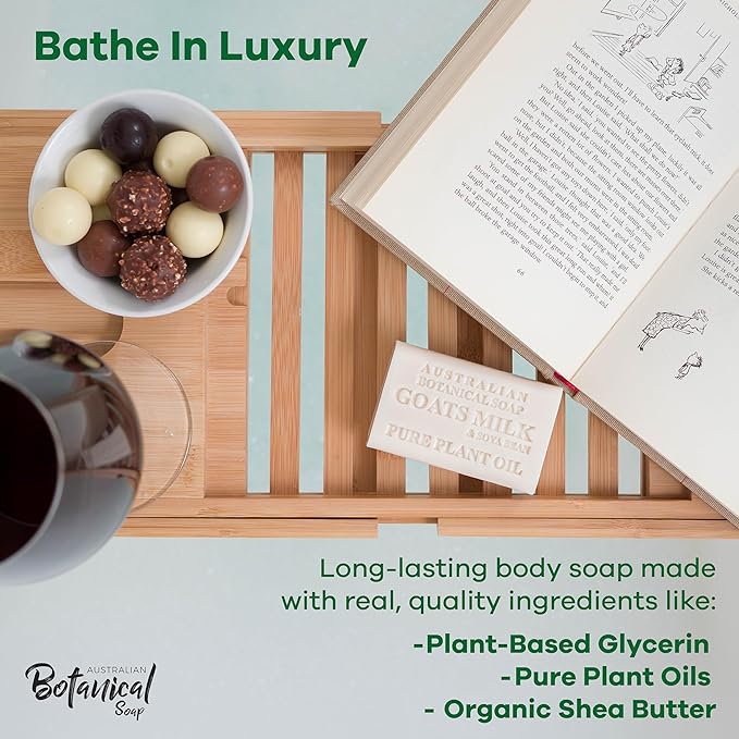 Australian Botanical Soap, 6.6 OZ, Triple Milled Bars made with Pure Plant Oil, a Natural Soap Base and Enriched with Organic Shea Butter, for Men, Women and All Skin Types, Variety Pack of 8