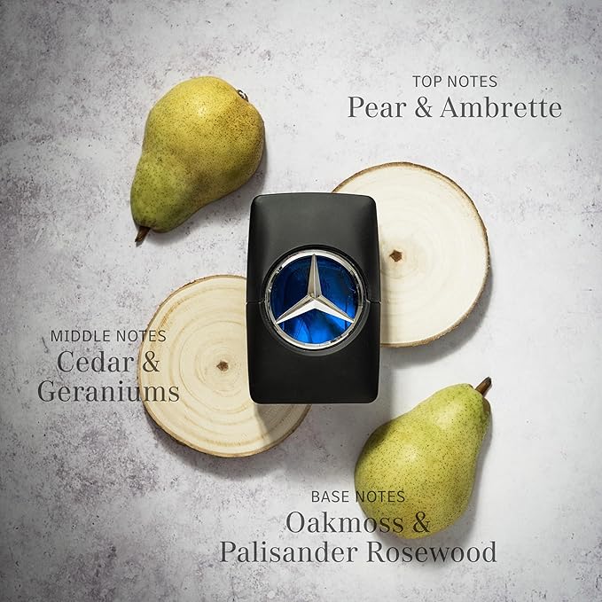 Mercedes Benz Man - Fragrance For Men - Notes Of Pear, Geranium And Rosewood - Thrills And Captivates The Senses - Suitable For Any Occasion - Intense And Long Lasting Wear - 6.7 Oz EDT Spray