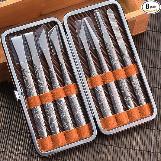 Callus Remover for Feet,8PCS Pedicure Knife,Corn Removers for Feet,Callus Remover,Foot File Pedicure Set, with Storage Box