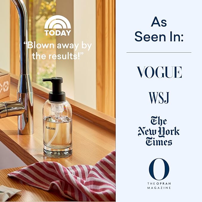 BLUELAND Foaming Hand Soap Refill Tablets, 4-Pack, Holiday Scents, Eco Friendly Cleaning Products, 4 x 9 Fl oz