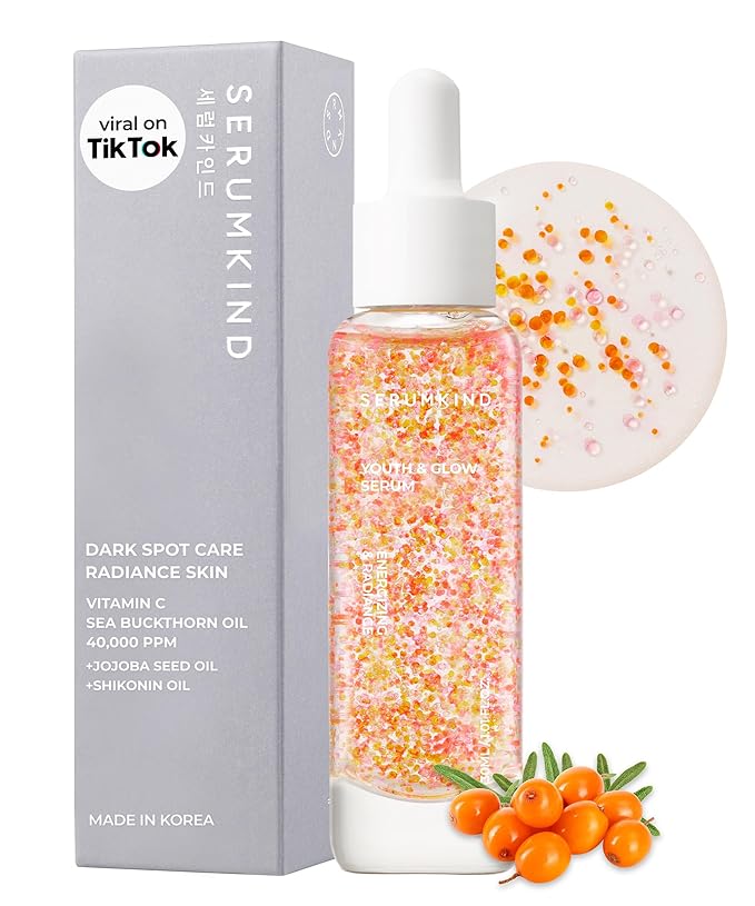 SERUMKIND Vitamin C Serum for Face Korean Skincare – Brightening for Dark Spots, Pore Refining, Discoloration Correcting – With Niacinamide – Reduces Fine Lines and Wrinkles