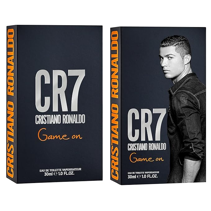CR7 Game On Cristiano Ronaldo - Papaya, Ice, Cedar, and Cashmere Wood - Original Men's Fragrance Collection - 1 oz edt spray