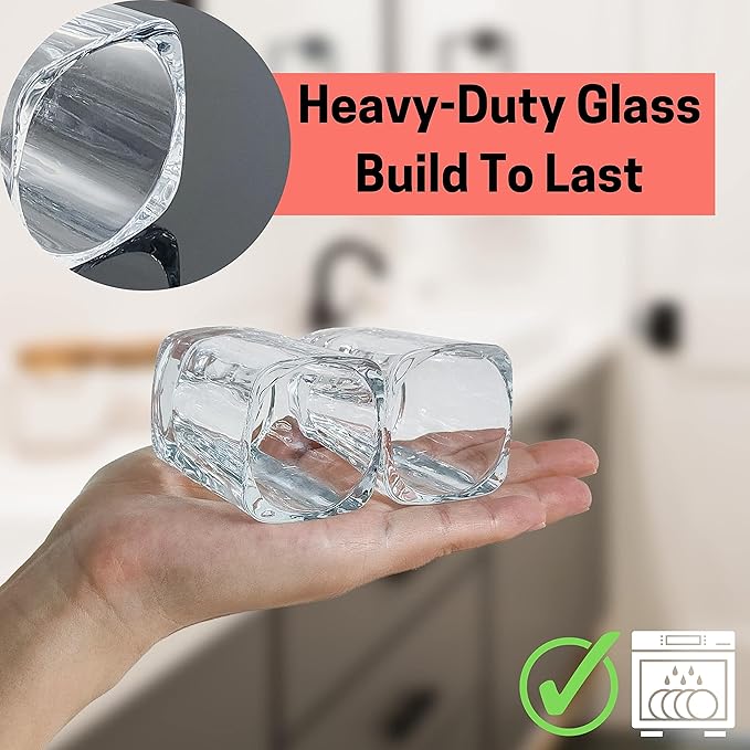 eBun 37oz Glass Mouthwash Dispenser for Bathroom, Countertop Container with Reusable Rinse Cups, Kids Mouthwash Pump, Elegant Mouth Wash Holder, Dish Soap Dispenser Set, Hand Soap Bottle, Decanter