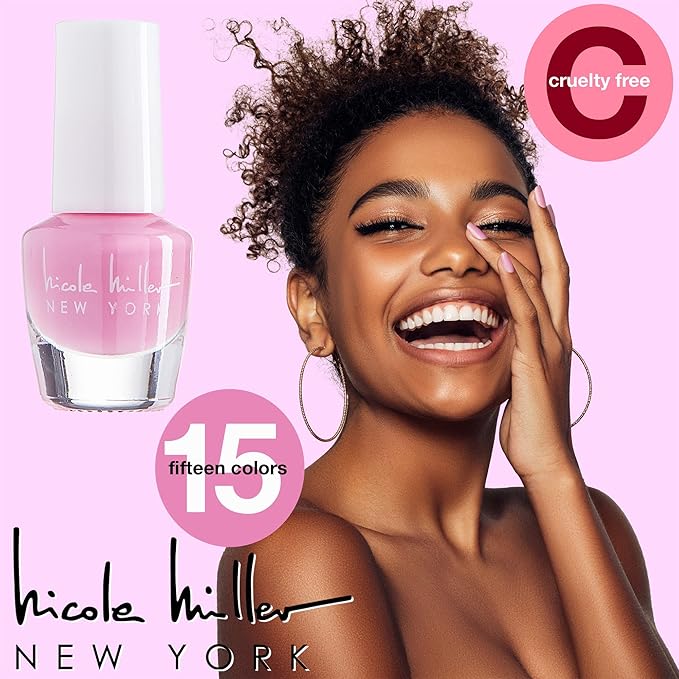 Nicole Miller Mini Nail Polish Set – Glossy, Vibrant Colors for Fingernails & Toenails, Purple