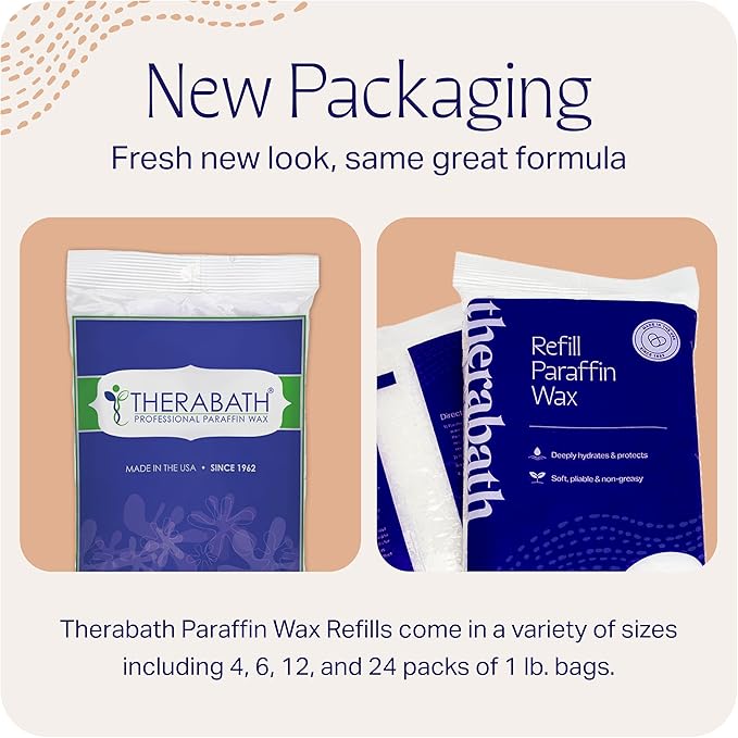 Therabath Paraffin Wax Refill - Thermotherapy - Use to Relieve Arthritis Discomfort, Stiff Muscles, & Dry Skin - For Hands, Feet, Body - Deeply Hydrates & Protects - Made in USA, 4 lb. Vanilla Cupcake