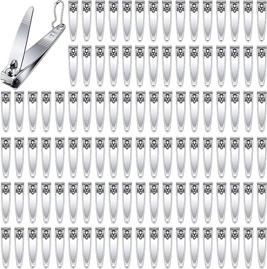 270pcs Nail Clippers Bulk, Ladulpez 135 Pcs Fingernail Toenail Clippers with 135 Pcs Keychain Set Stainless Steel Sturdy Nail Clipper Cutter Set for Men and Women