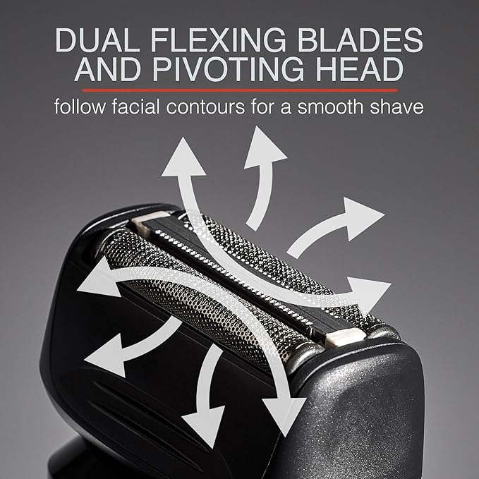 Remington F4 Style Series Foil Shaver for Men, Flexing Blades for Close and Comfortable Shave, Cordless Electric Rechargeable Razor.