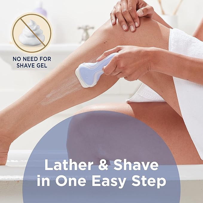 Schick Intuition Pure Nourishment Razors for Women Bundle with 6 Count Refills, 1 Razor & 2 Cartridges