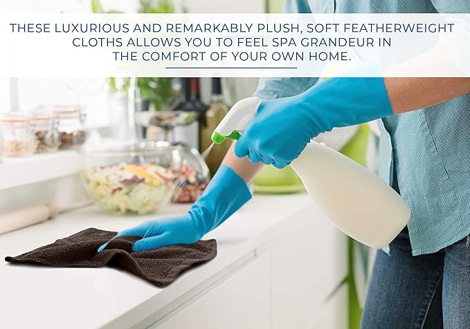 DAN RIVER 100% Cotton Washcloths 24 Pack Premium Quality Face and Body Cloth, Quick Dry Essential Towels for Bathroom, Hand, Kitchen & Cleaning, Baby Washcloths | 12X12 in | 400 GSM | Brown