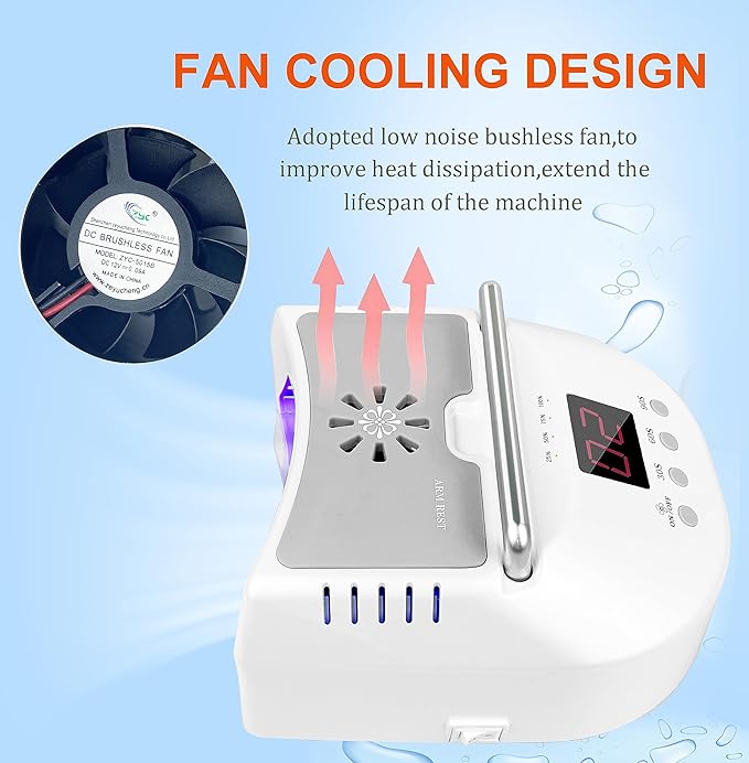 Cordless LED UV Nail Lamp,Professional Uv Llight for Gel Nails Nail Dryer for Acrylic Gel,Curling Lamp for Beauty Salon (White)