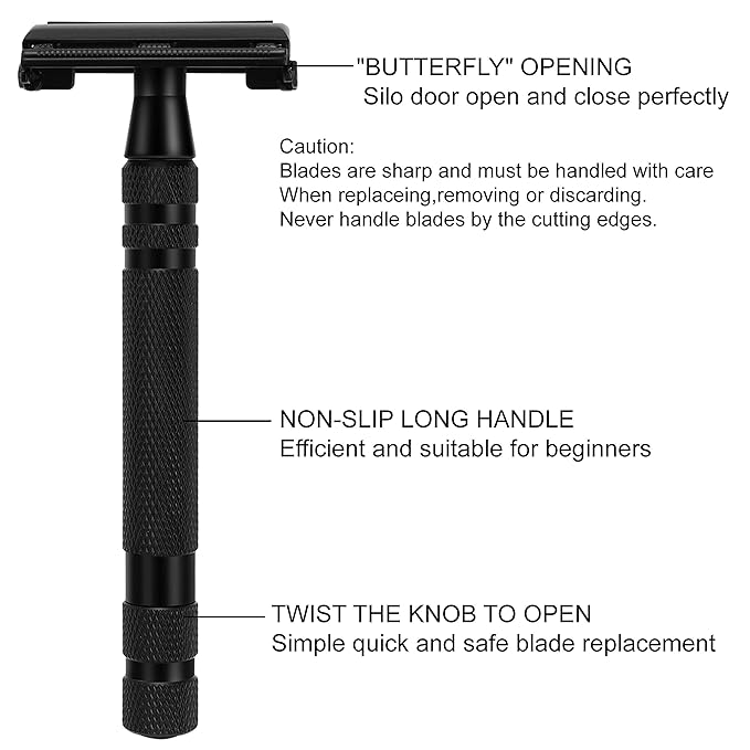 Deluxe Shaving Kit for Men,Includes Safety Razor,Shaving Stand,Shaving Brush and Stainless Steel Shave Soap Bowl,Begin Quality Shave at Home