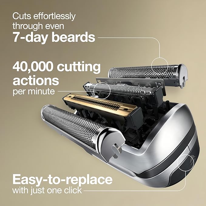 Braun Series 9 Electric Shaver Replacement Head - 92S - Compatible with all Series 9 Electric Razors 9290cc, 9291cc, 9370cc, 9293s, 9385cc, 9390cc, 9330s, 9296cc