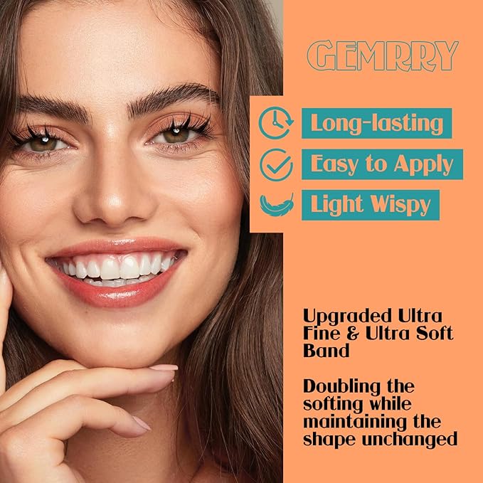 GEMERRY Lash Clusters Natural Cluster Lashes Wispy Cluster Eyelash Extensions Lash Extension Clusters DIY at Home Eyelash Clusters