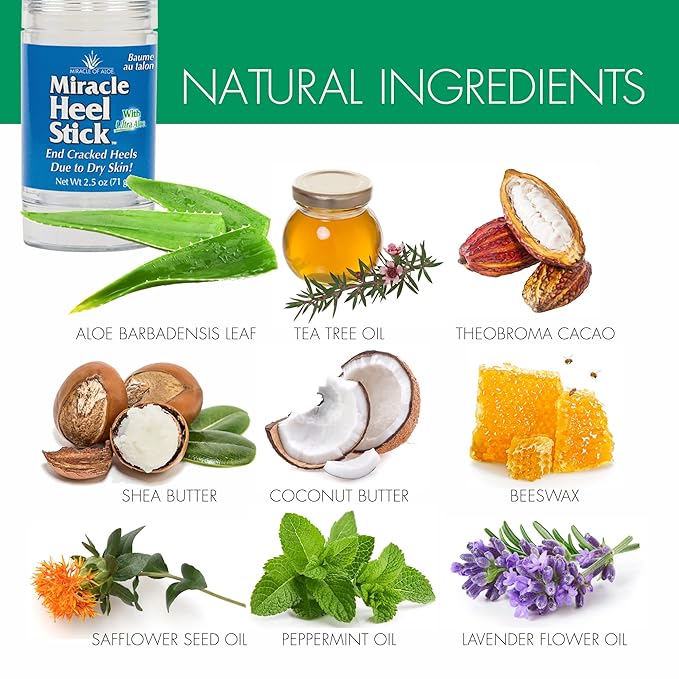 2-Pack Miracle Heel Stick with Pure UltraAloe Aloe Vera Gel | 2.5 ounce stick