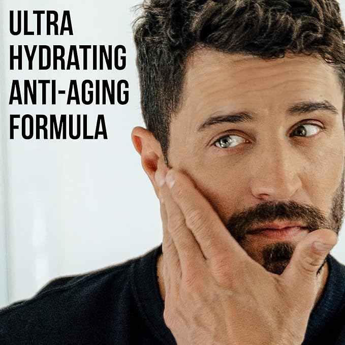 RUGGED & DAPPER - Age Defense Face Moisturizer for Men | 4oz | Hydrating Mens Face Lotion | Unscented + Anti- Aging Formula for Clear Skin | Natural Ingredients | Made in USA