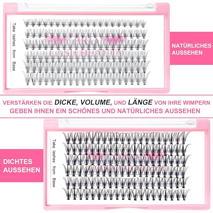 Individual Lashes 20D-D-0.07-9-16mix Cluster Lashes 20D C D Curl Wispy Lashes Bottom Lashes DIY Lashes At Home (20D-D-0.07,9-16mix)