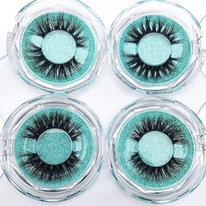 Mink Eyelashes 100% Siberian 3D Mink Fur Eyelashes Hand Made 16-20mm Natural Daily Eyelashes Cruelty-Free False Eyelashes Pack Cosplay Strip Eyelashes Wholesale 10 styles