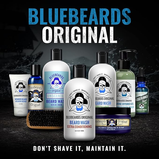 Fresh Mint Beard Care for Men, 8.5 oz. - Natural Peppermint Oil Formula for Deep Cleansing, Softening, and Conditioning Beard and Skin - Made in USA