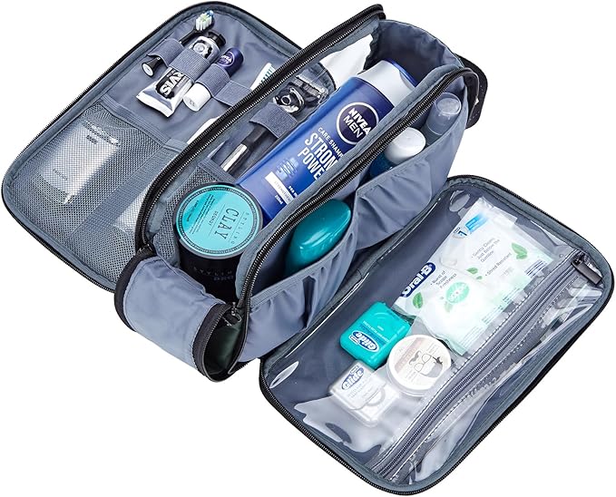 ZEEMO Toiletry Bag for Men, Water-resistant and Leak-Proof Dopp Kit with Large Capacity for Toiletries