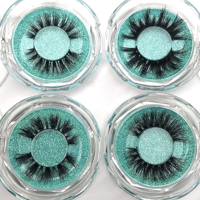 Mink Eyelashes 100% Siberian 3D Mink Fur Eyelashes Hand Made 16-20mm Natural Daily Eyelashes Cruelty-Free False Eyelashes Pack Cosplay Strip Eyelashes Wholesale 10 styles