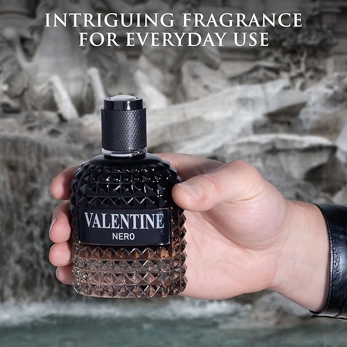 URBAN COLLECTION Valentine Nero for Men - Woody Aromatic Fragrance with Floral and Mineral Notes - Masculine Scent - 100ml