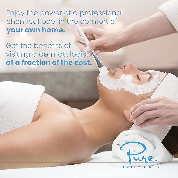 Pure Daily Care Lactic Acid Resurfacing Pads - Exfoliating Advanced Salicylic, Lactic, and Mandelic Acid