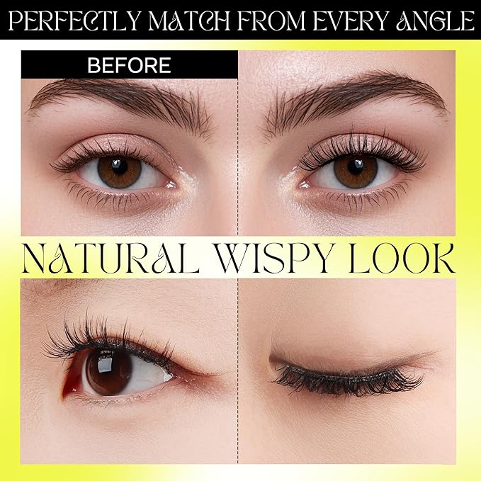 CALAILIS Magnetic Eyelashes with Applicator Upgrade Soft Magnetic Eyelashes Natural Look Reusable Magnet Lashes Kit No Glue Needed Easy to Wear and Remove (M25)