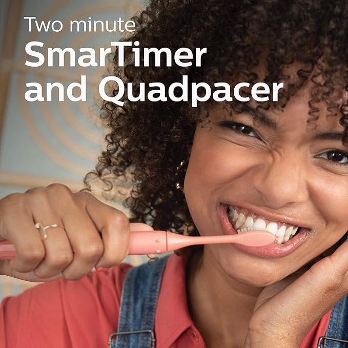 Philips One by Sonicare Battery Toothbrush, Brush Head Bundle, Miami Coral, BD1001/AZ