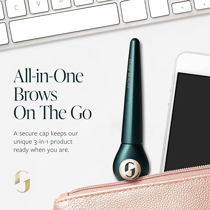 GUIDE Beauty Brow Moment, One-Stop Brow Gel with a Fine Tip Brush to Expertly Fill, Shape & Set, Patented GUIDE Ring for an Easy, Secure Hold (Light)